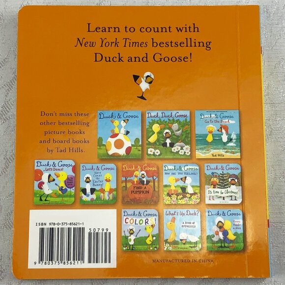 Duck and Goose 1 2 3 Board Book by Tad Hills and Commonwealth Stuffed Toy Duck - Picture 4 of 16